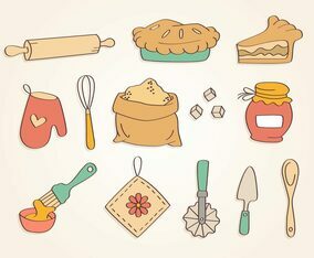 Pie Ingredients Vector