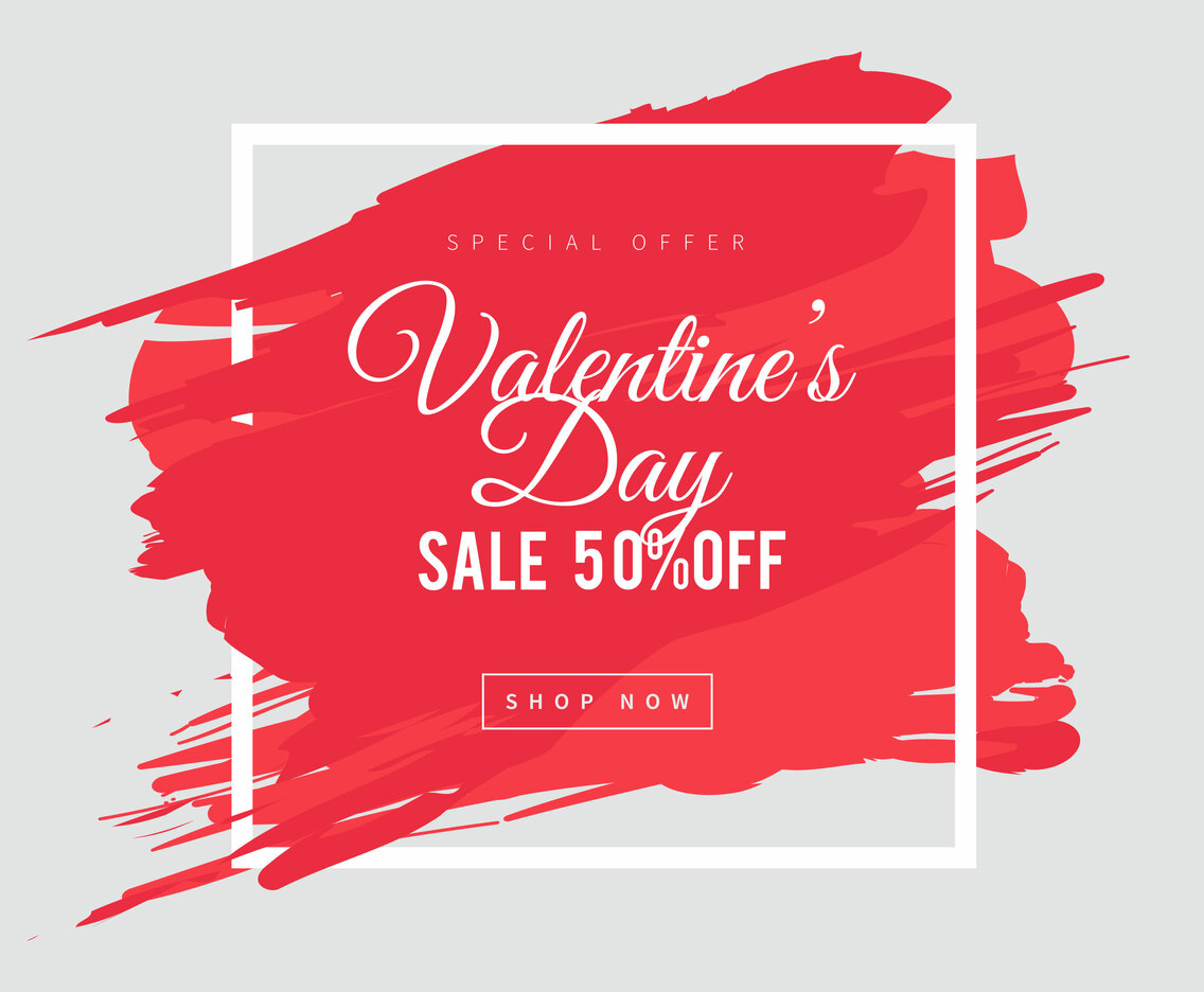Valentines Day Sale Background