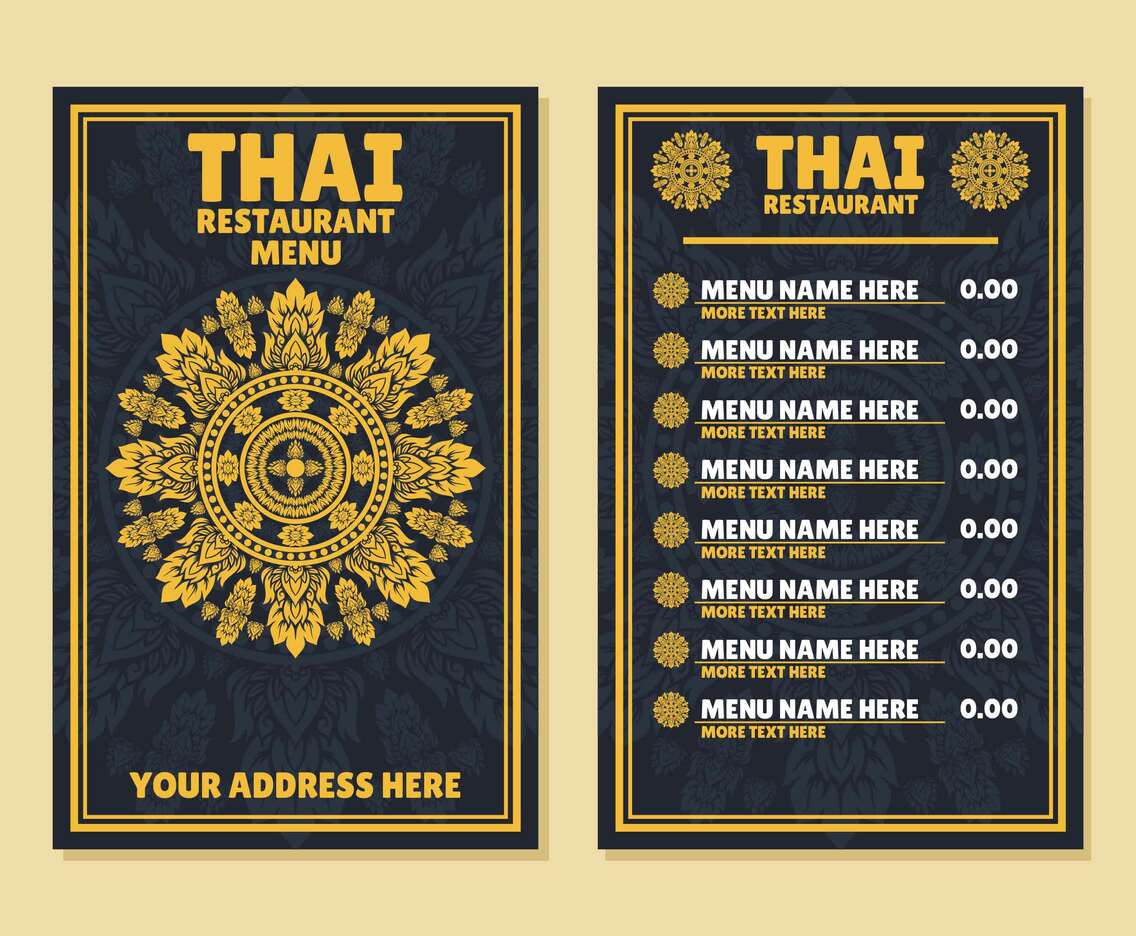 Thai Menu Template