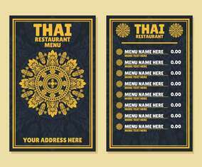 Thai Menu Template