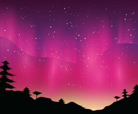 Magenta Northern Lights