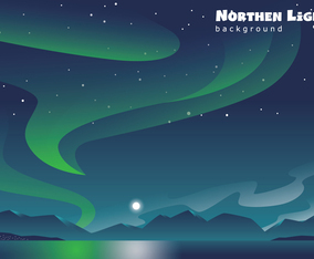 Northern Light On Lake