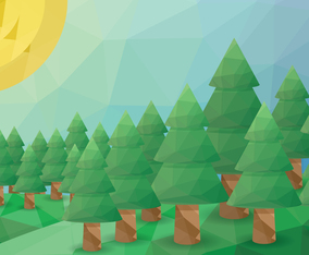 Low poly forest