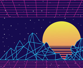 Retro Vintage 80s Geometric Style Abstract Background