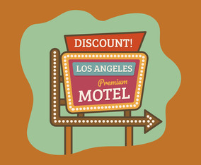Vintage Los Angeles Motel Banner
