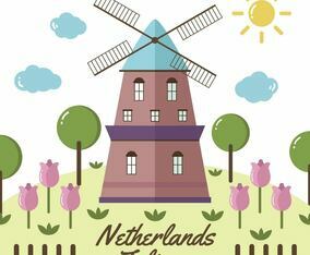 Netherlands Tulip Vector
