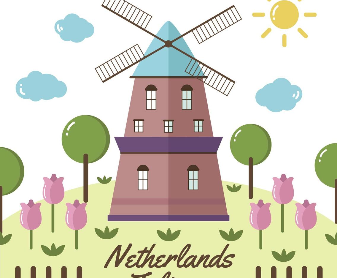 Netherlands Tulip Vector