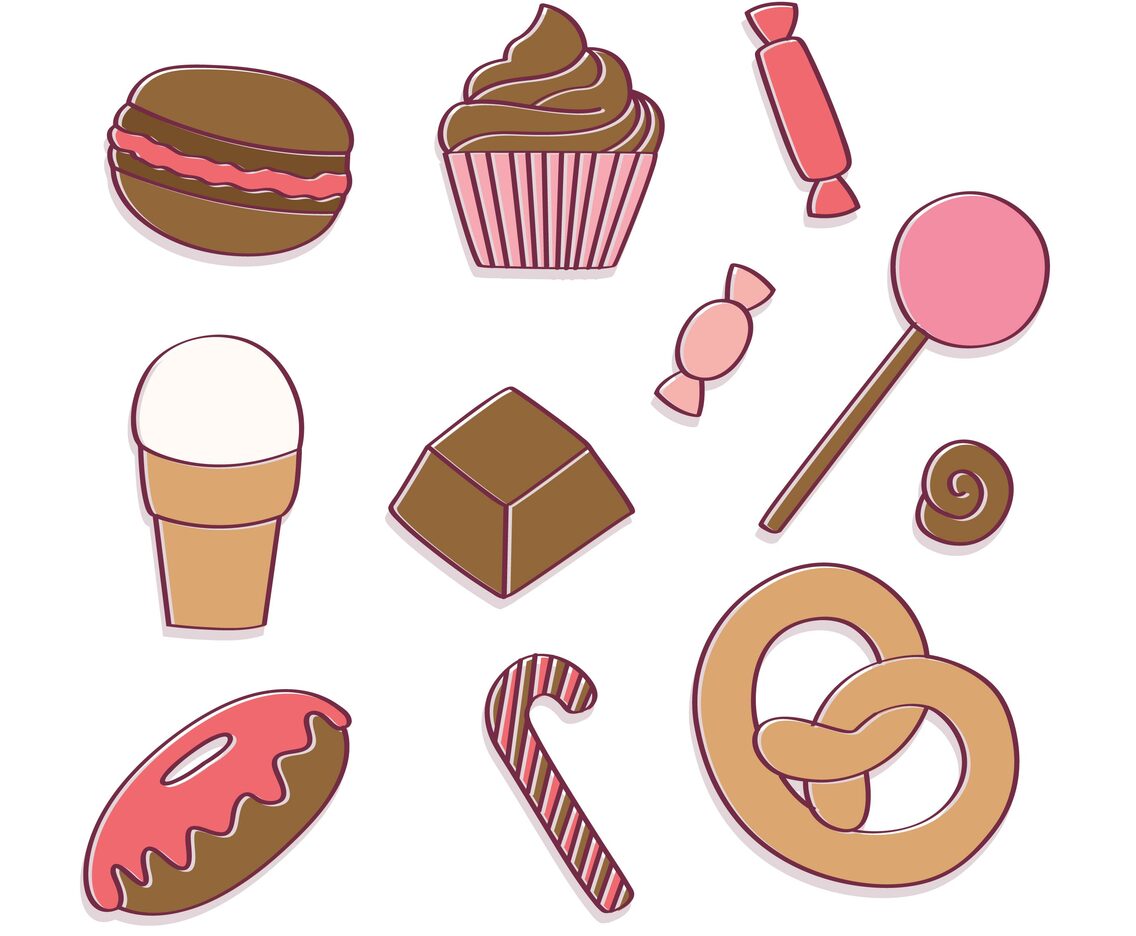 Hand Drawn Sweets and Candy