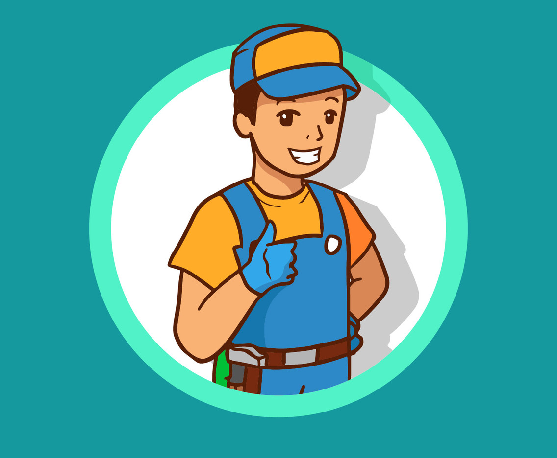 Repair man vector