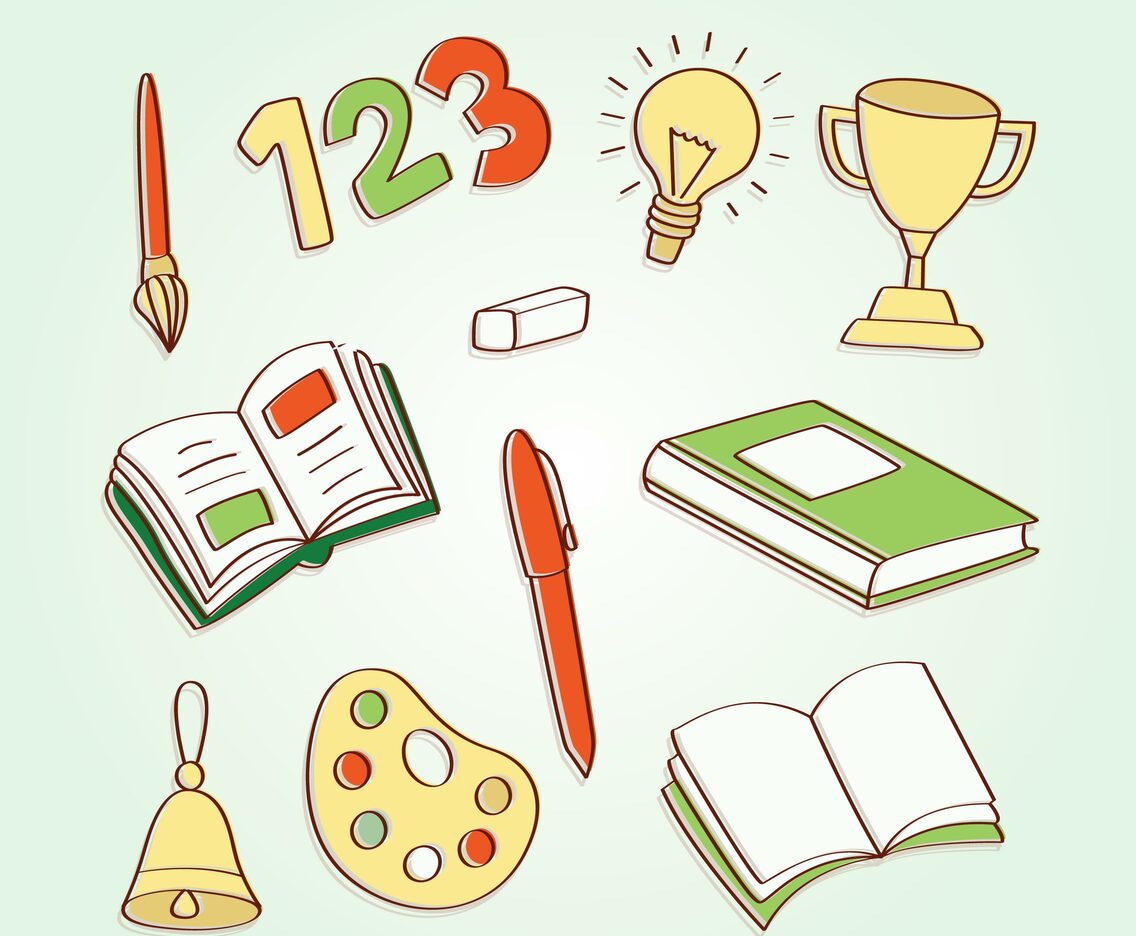 Hand Drawn School Elements