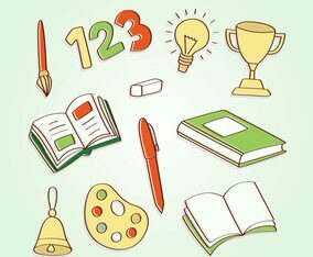 Hand Drawn School Elements