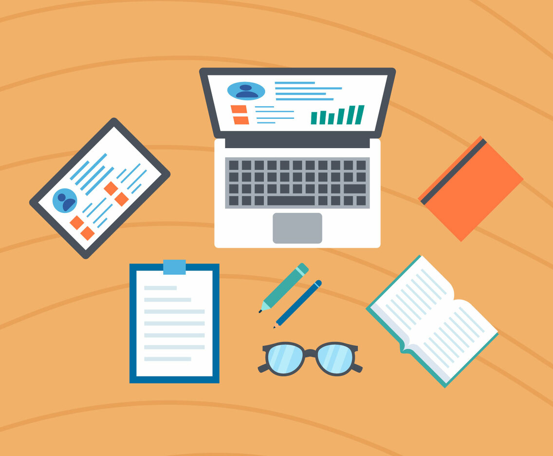 Iconic E-Learning Vectors