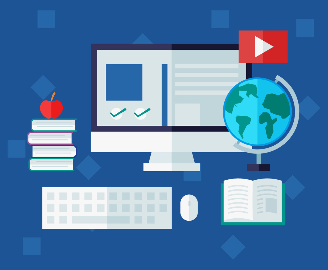 Iconic E-Learning Vectors