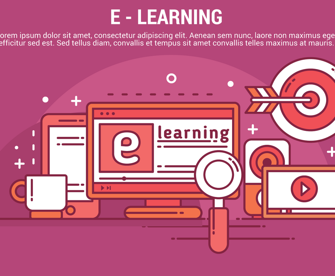 E-Learning Vector Illustration