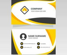 Simple Wavy Business Card for Graphic Design