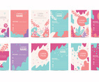 Colorful Graphic Design Business Card Vector
