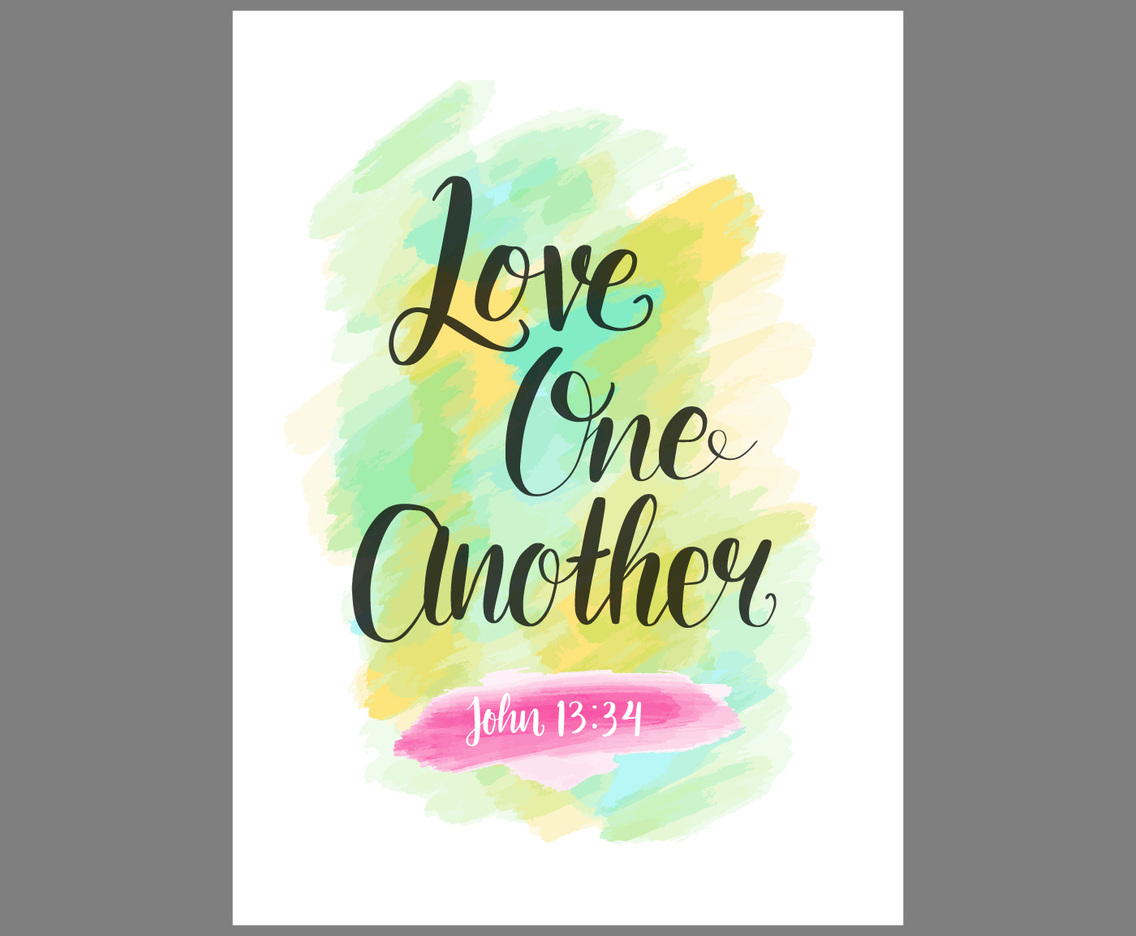 Love One Another Lettering Typography