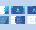 Blue Graphic Design Business Card Free Vector