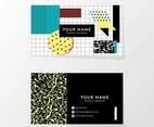 Memphis Design business card template