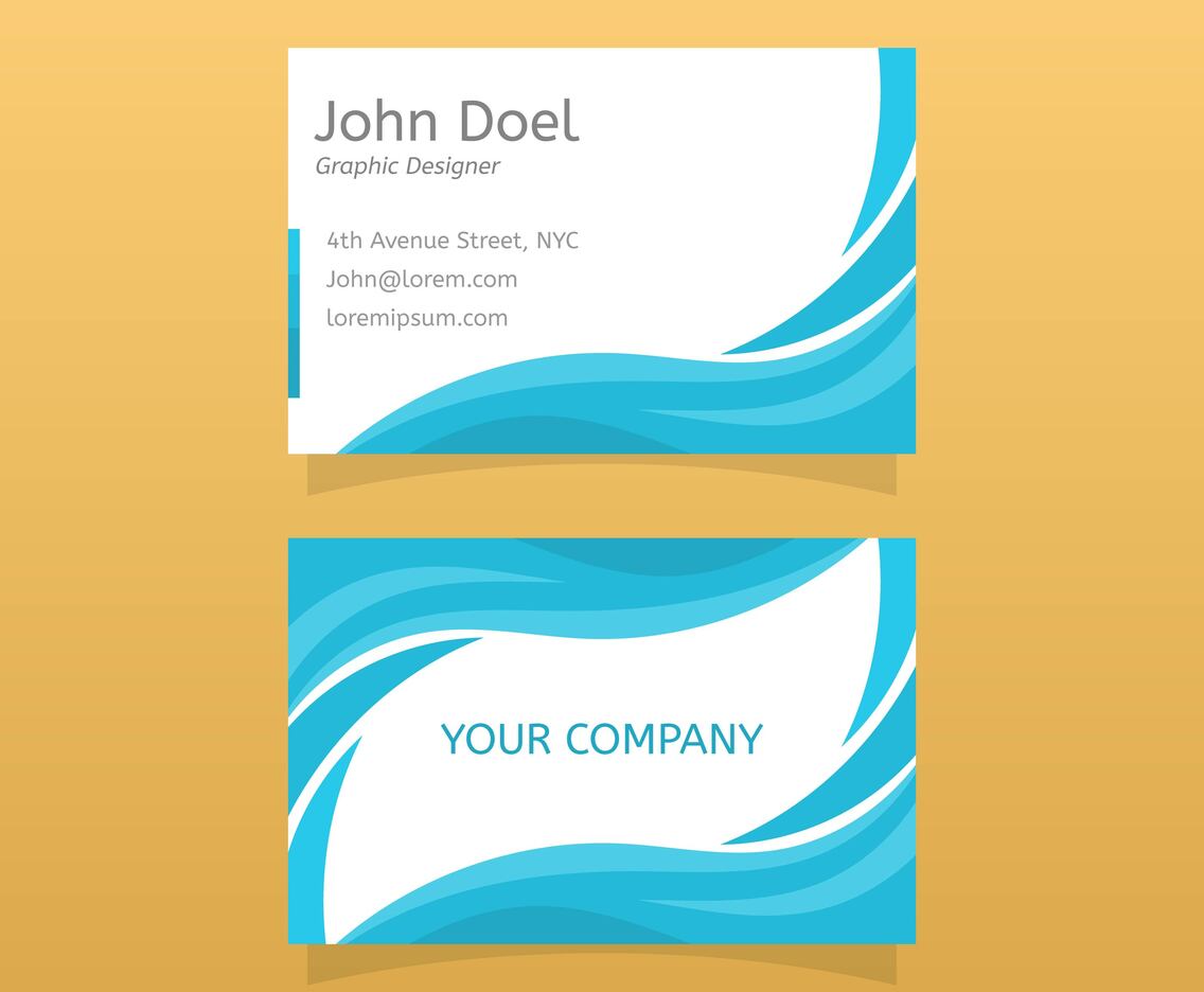 Flat Graphic Design Business Card Vector Template