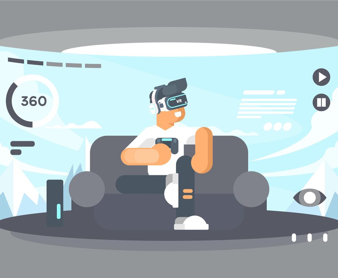 Virtual Reality Experience Illustration