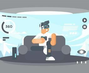 Virtual Reality Experience Illustration