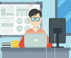 Software engineers vector