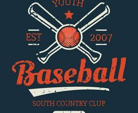 Vintage Baseball Tournament  Vector