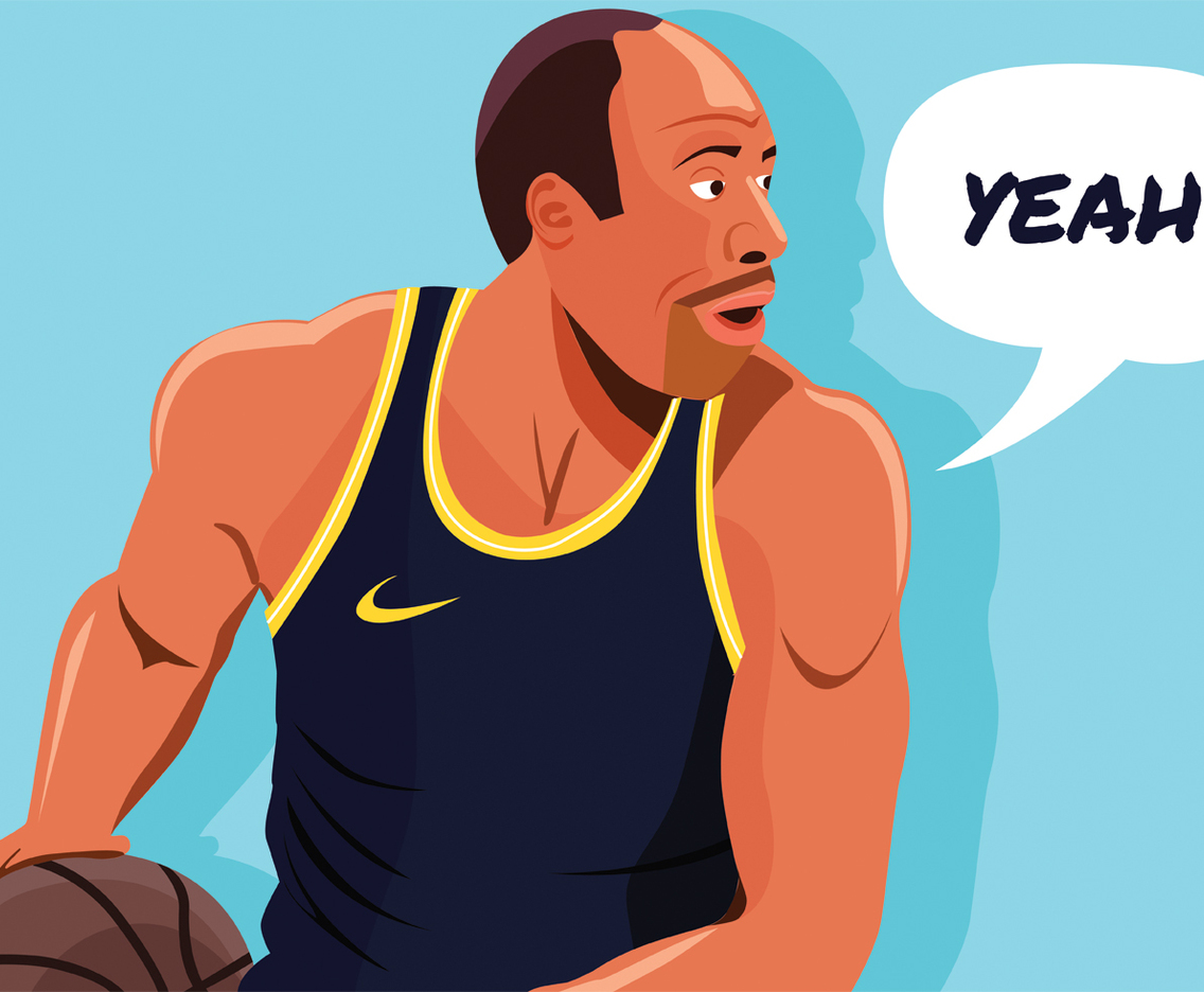 Exaggerated Basketball Player Vector Design