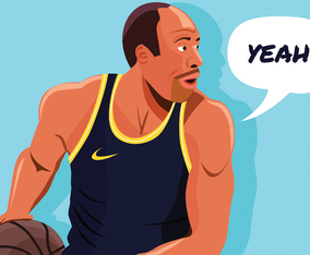 Exaggerated Basketball Player Vector Design
