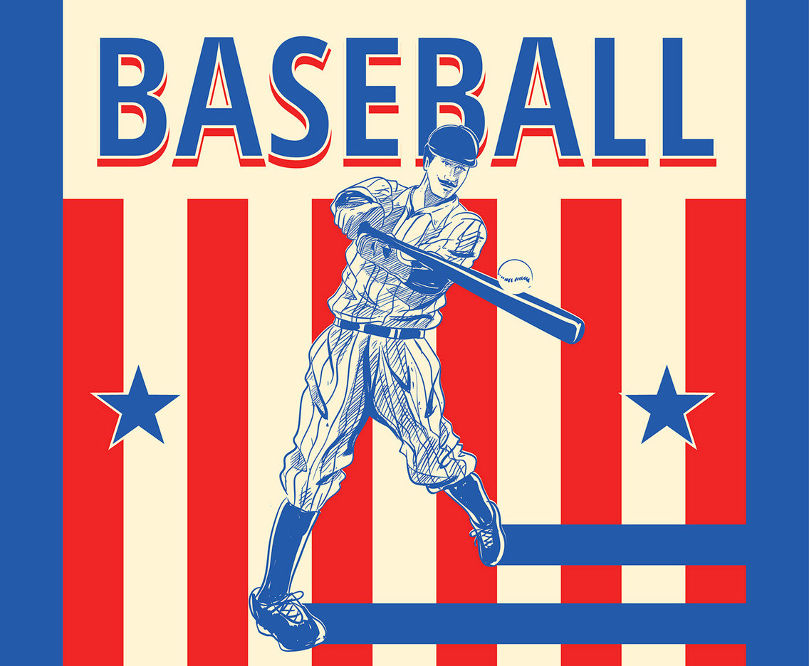 Vintage Baseball Vector