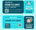 Baseball Tournament Ticket Vector
