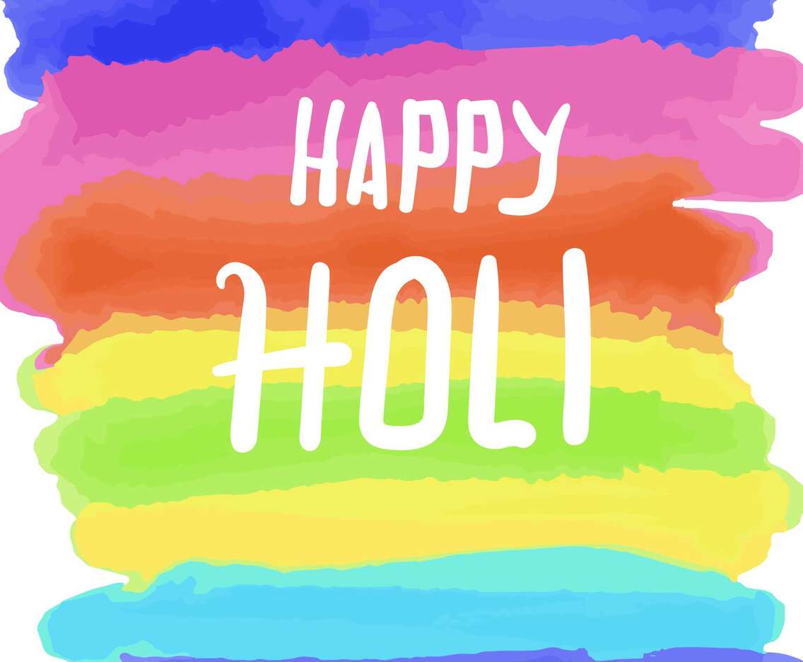 Happy Holi Water Color