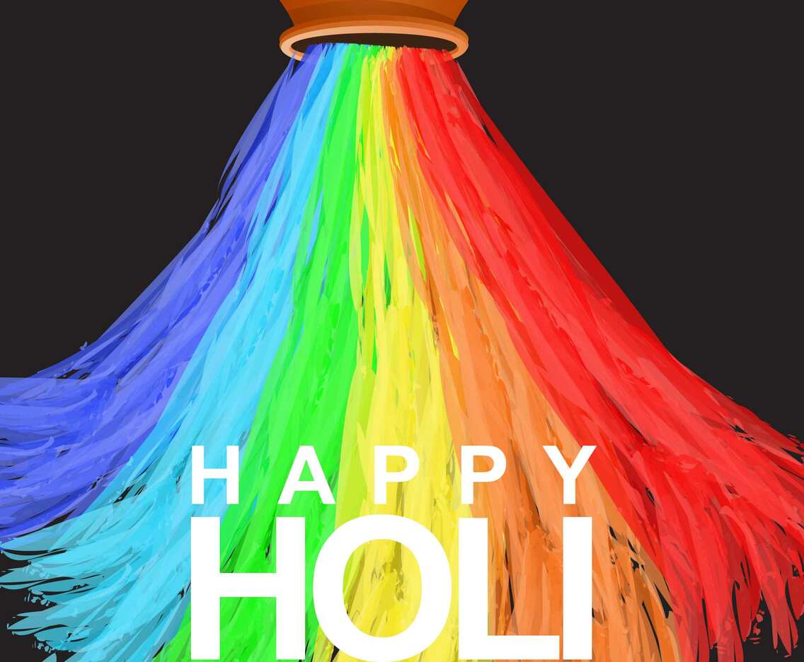 Happy Holi Water Color