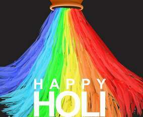 Happy Holi Water Color