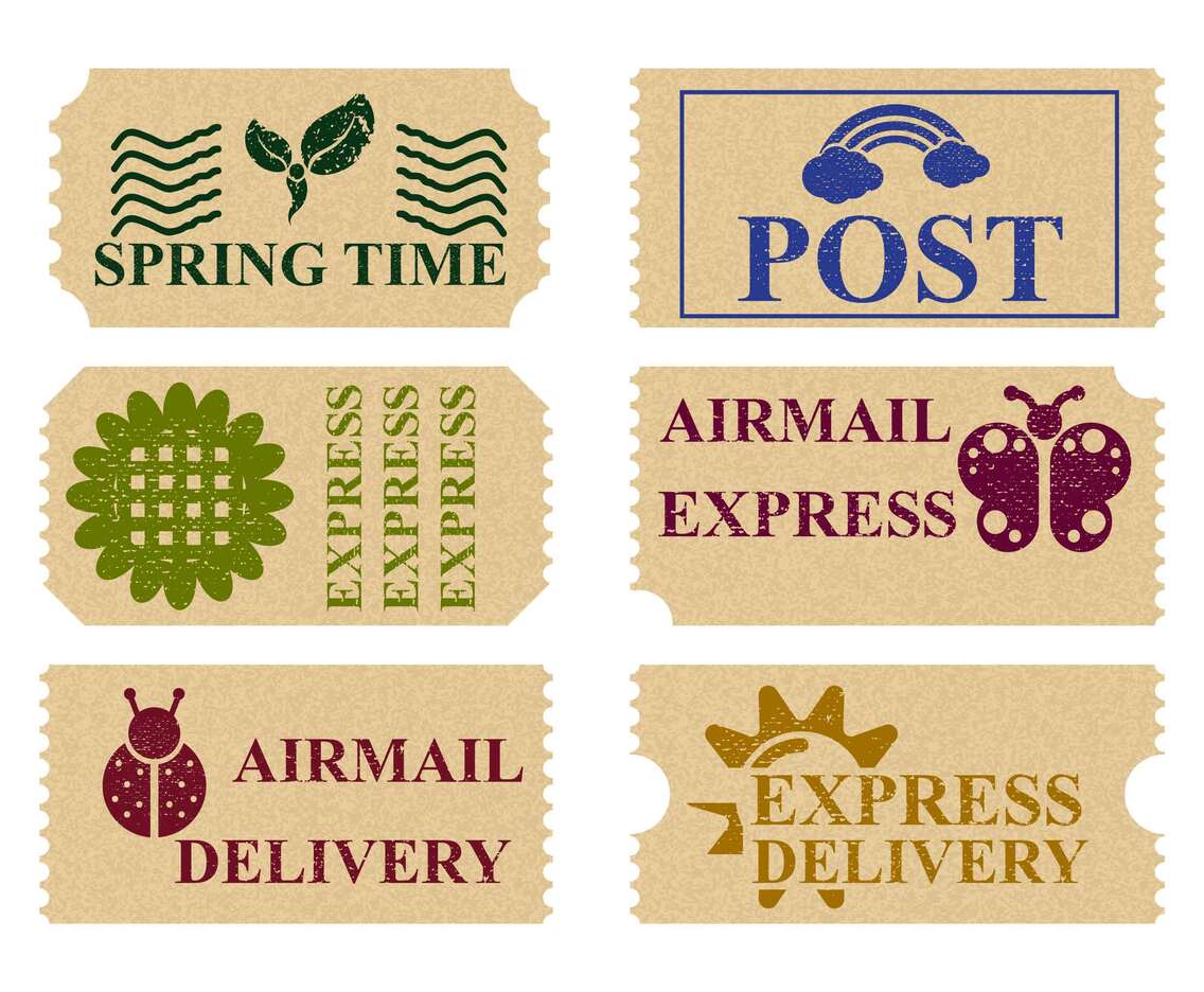 Springtime Postage Stamps