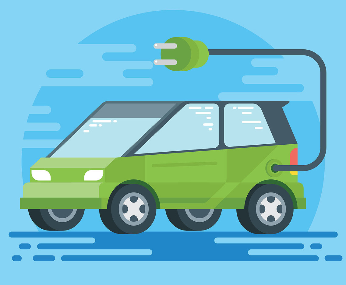 Electric Car Illustration