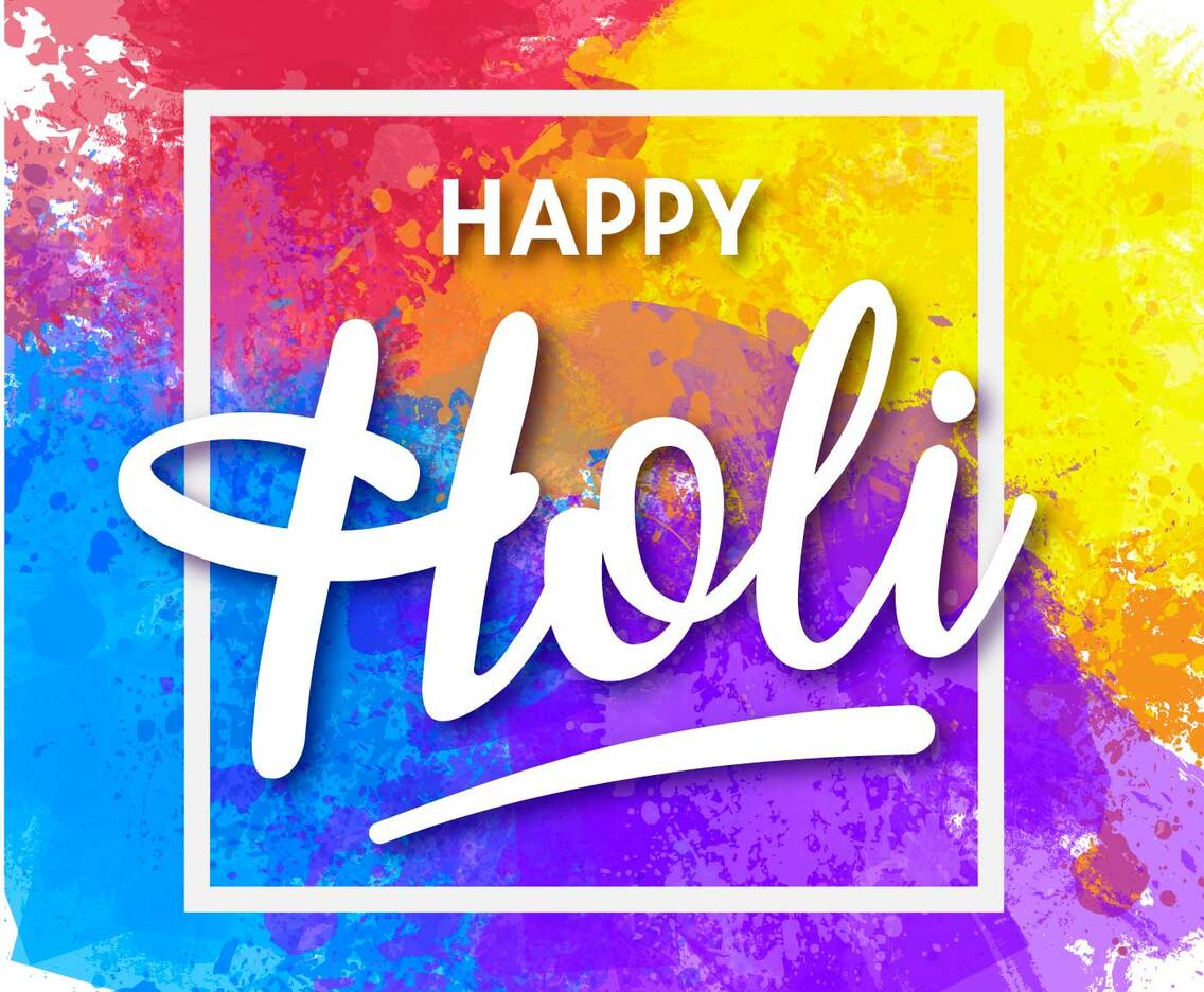 Happy Holi Colorful Background
