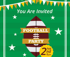 Football Party Vector Invitation