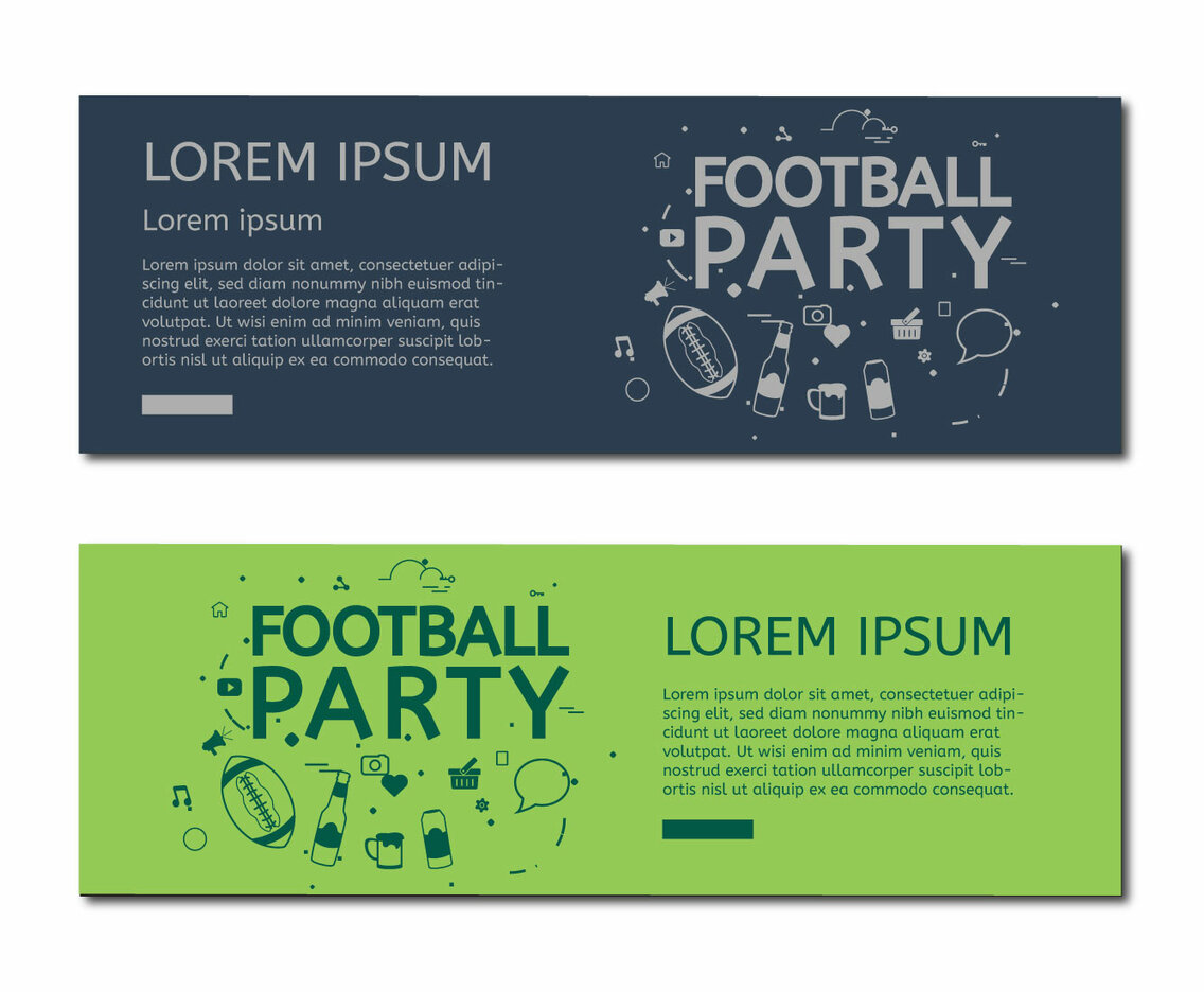 Football party sign