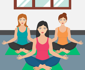 Meditating Girl Illustration