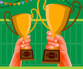 Football Party Invitation Illustration Background