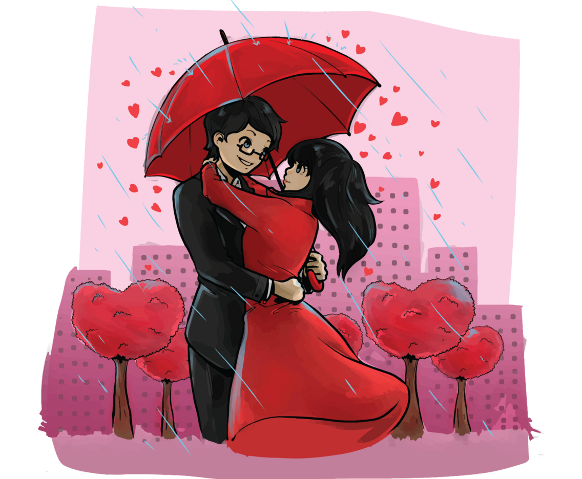 Creatures In Love Vector Illustration