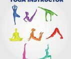 Watercolor Yoga Instructor Vector