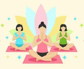 Women Yoga Class Vector