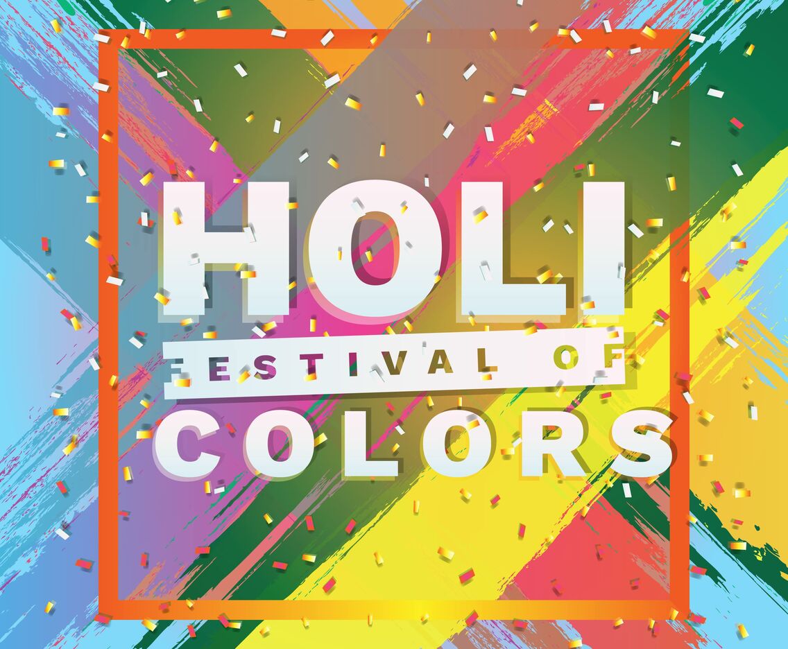 Happy Holi On Abstract Colorful Splash Background Illustration
