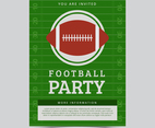 Free American Football Party Flyer Vector