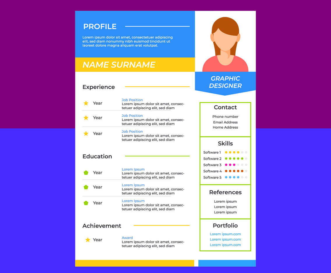 Clean Graphic Designer Resume