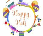 Flat Holi Festival Vector