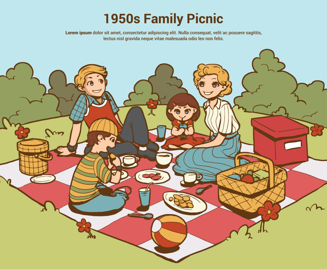 1950s Family Picnic